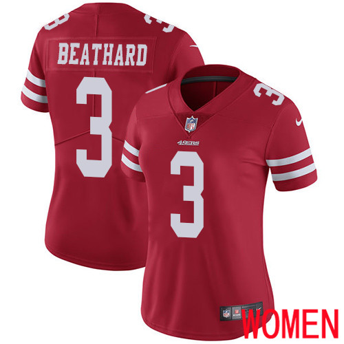 San Francisco 49ers Limited Red Women C. J. Beathard Home NFL Jersey #3 Vapor Untouchable